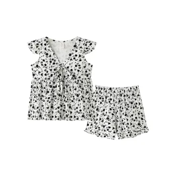 MEITENG Pajama Set Summer Women's White