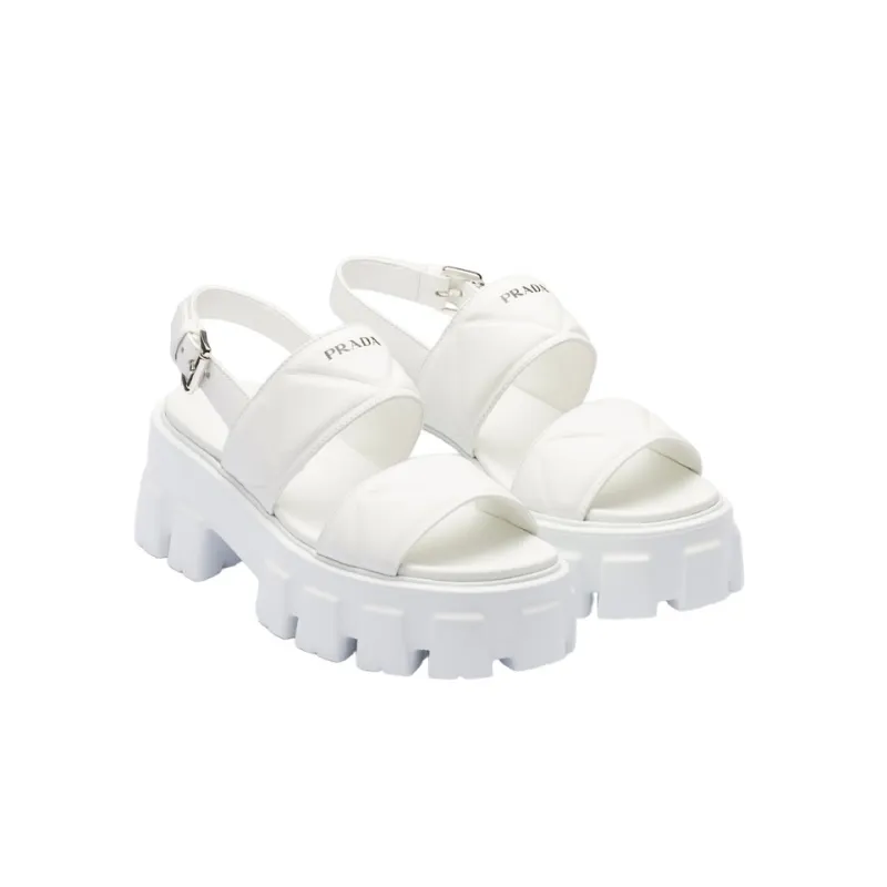 PRADA Monolith Leather Sandals-1