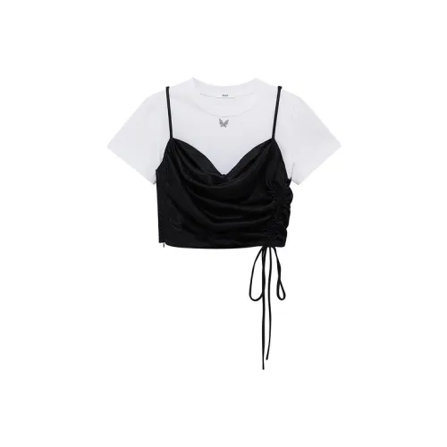 D'zzit Crop Tops Women's Bleached White