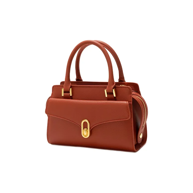 GXFMOD Cow Leather Evening Party Bag One Shoulder Handbag Medium Size Women's Red-1