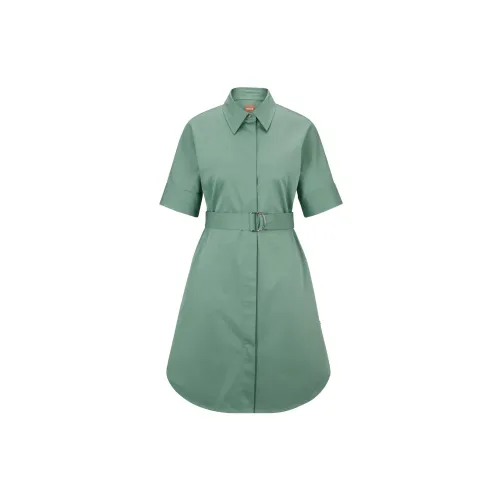 HUGO BOSS Short-Sleeved Dresses Women's Green