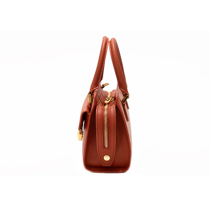 GXFMOD Cow Leather Evening Party Bag One Shoulder Handbag Medium Size Women's Red-4