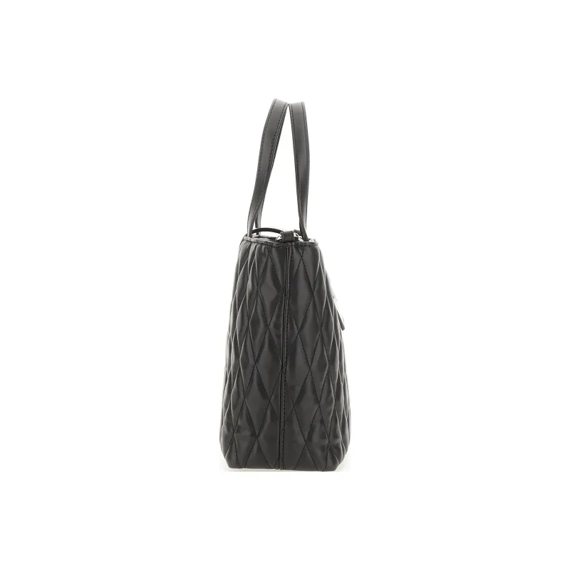 VERSACE JEANS COUTURE Cow Leather Portable Crossbody Bag, Shoulder Bag Women's Black-3