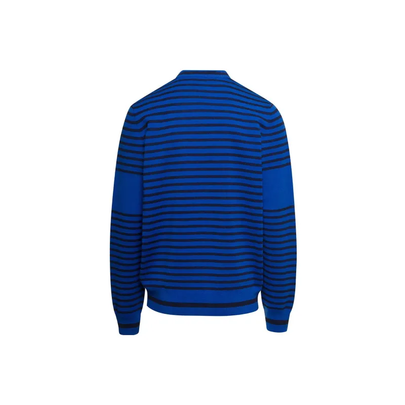 BALMAIN Striped Intarsia Logo Jumper-1
