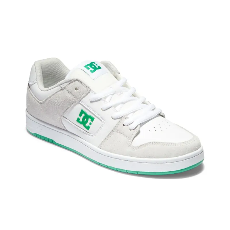 DC Shoes MANTECA 4 Anti Slip Wear Resistant Low Top Skateboard Shoes Unisex White Green-2