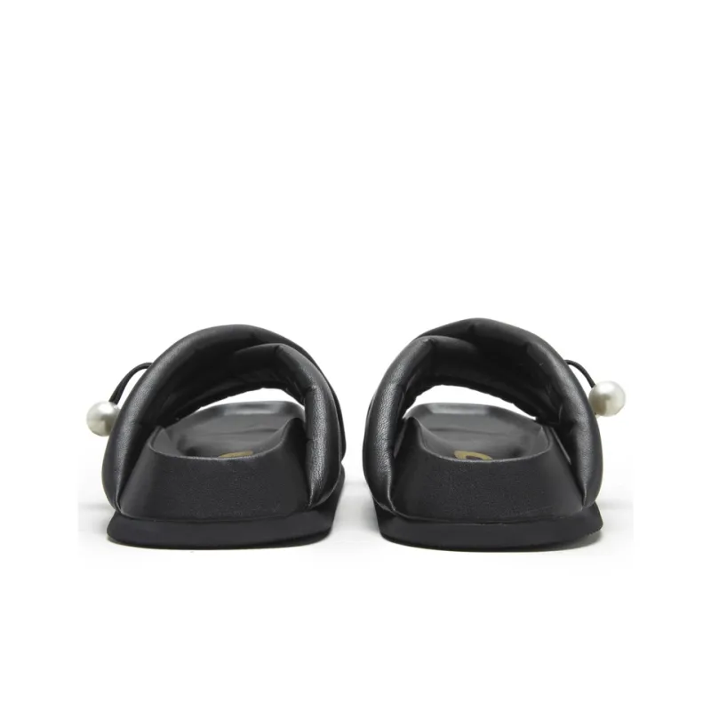 MIO Slide Slippers Women's Black/White-3