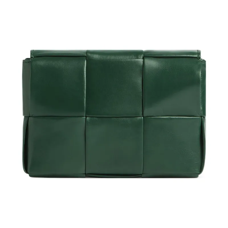 Bottega Veneta CASSETTE Cow Leather Small Block Small Square Bag Shoulder Bag Crossbody Bag Mini Men's Rain Tree Green-2