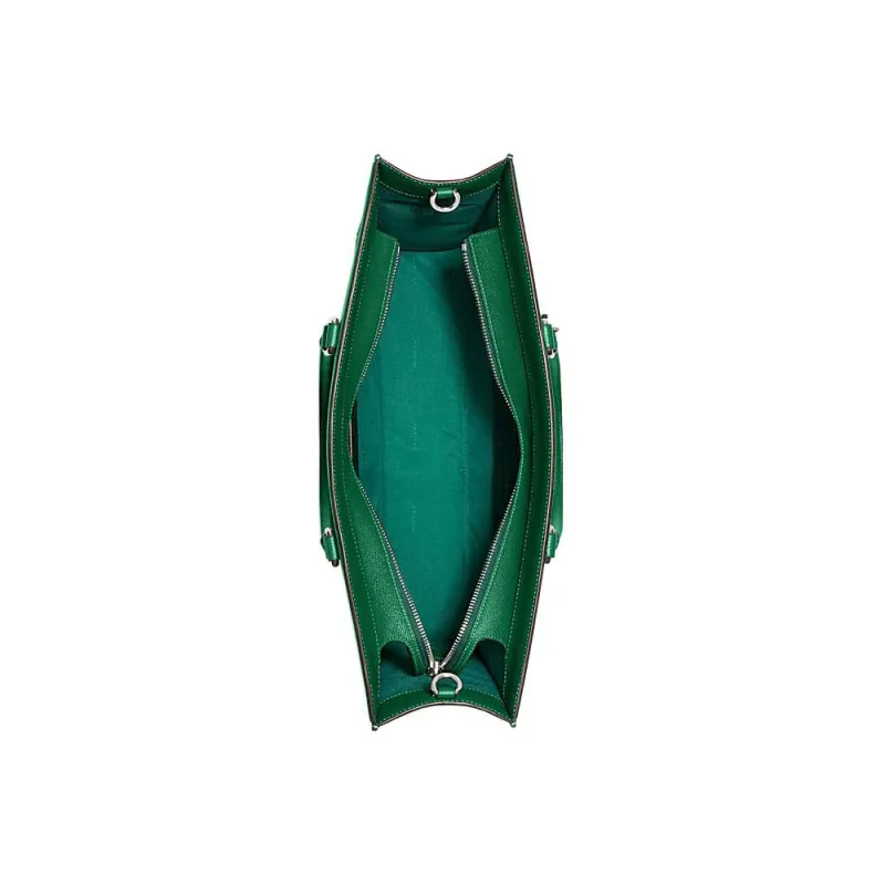 COACH Canvas With Leather Tote Bag, Shopping Bag, Crossbody Bag, Shoulder Bag, Handbag Tubas Women's Green-2