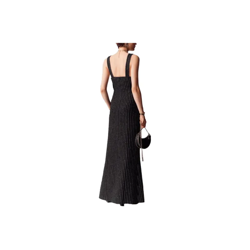 CHANEL Camisole Sleeveless Dress Women's Black-1