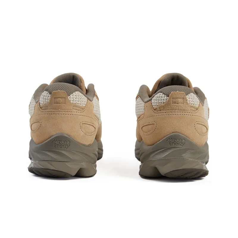 Beams x Mizuno Wave Rider Β Cushioned Slip Resistant Low Top Casual Shoes Unisex Umber-4