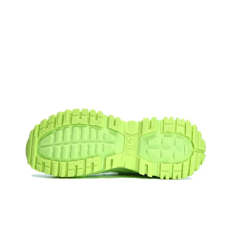 FILA FUSION BIANCO Hard Candy Height Increasing Wear Resistant Slip Resistant Low Top Casual Shoes Women's Green-4