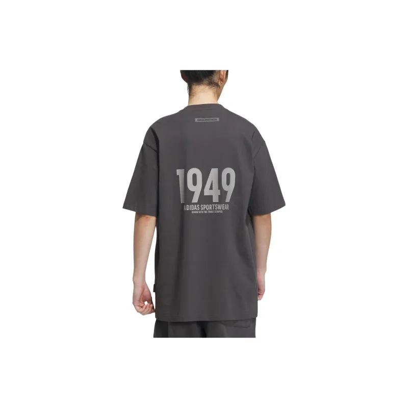 Adidas T Shirt Men's Solid Dark Gray-1