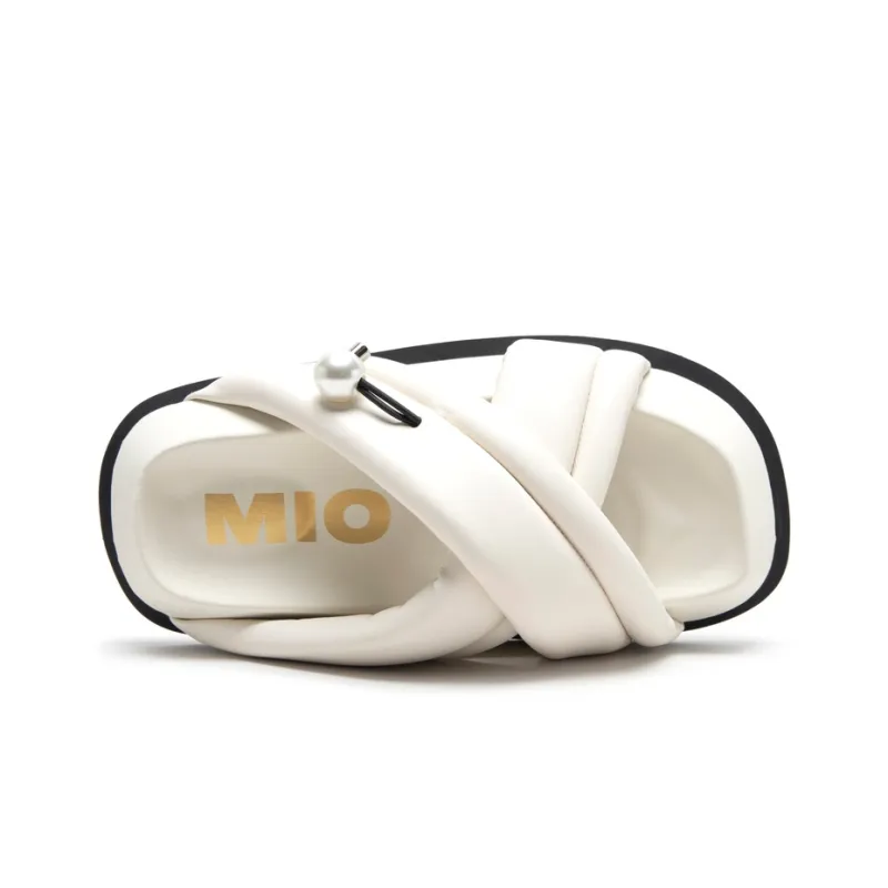 MIO Slide Slippers Women's Black/White-10