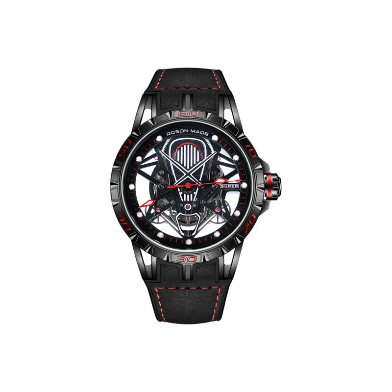ROSDN Thunder Racing Collection Automatic Mechanical Movement Watch Men's Watches Black Dial G2713-7