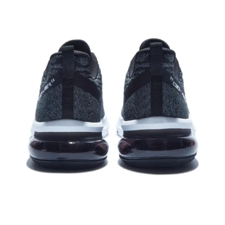 QIAODAN Slip Resistant, Abrasion Resistant, Breathable Low Top Casual Running Shoes Men's Black Gray-3