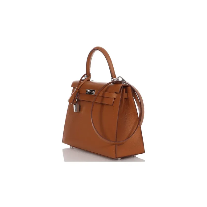 HERMES Kelly Epsom Leather Kelly Bag Handbag Women's 37 Gold Brown-1