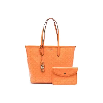 MICHAEL KORS Cotton Tote Bag Shopping Bag Handbag Shoulder Bag Women's Orange
