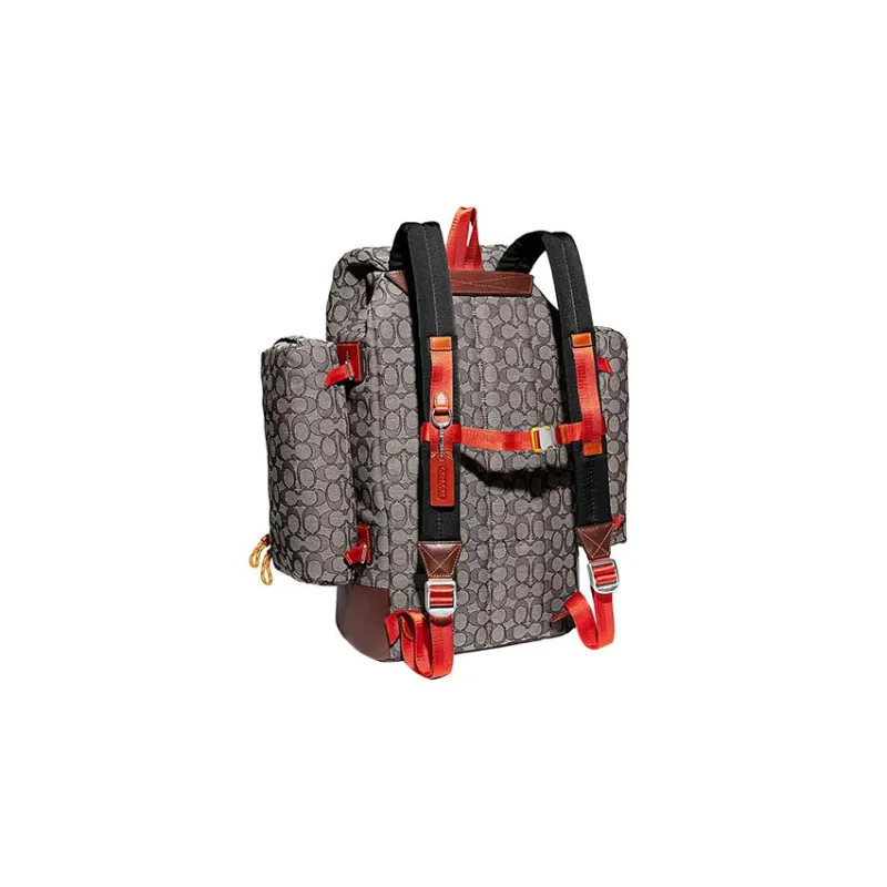 COACH Fabric With Calfskin Travel Bag Backpack Tubas Men's Gray-2