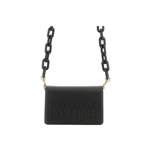 VERSACE JEANS COUTURE Polyurethane Crossbody Bag Shoulder Bag Women's Black