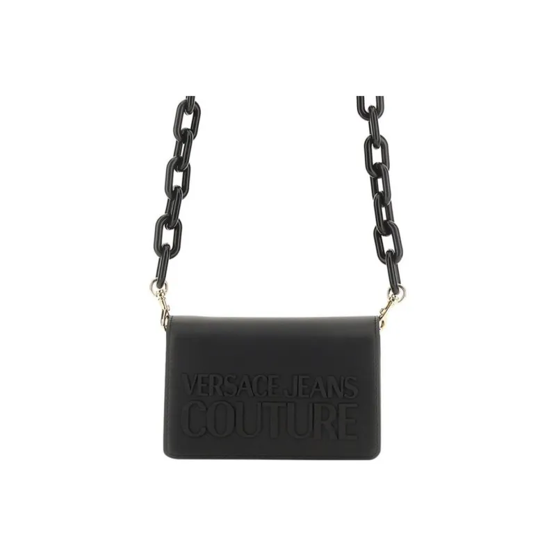 VERSACE JEANS COUTURE Polyurethane Crossbody Bag Shoulder Bag Women's Black-0