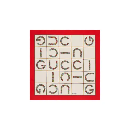 GUCCI Silk Scarves Women's Red