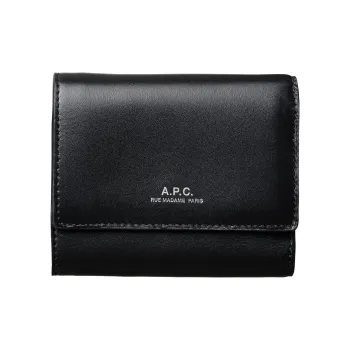 A.P.C Leather Wallet Small Size Men's Black