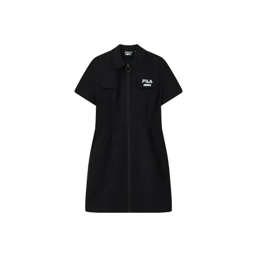 FILA Short Sleeved Dresses Women's Jet Black