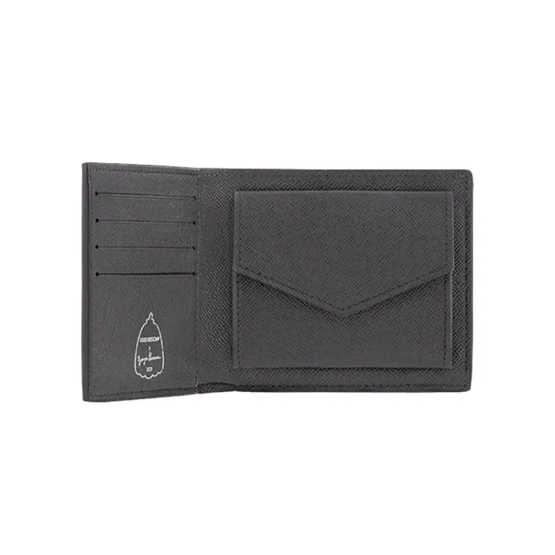 LOUIS VUITTON Yayoi Kusama Collaboration Coated Canvas Card Holder Wallet Men's Gray-4