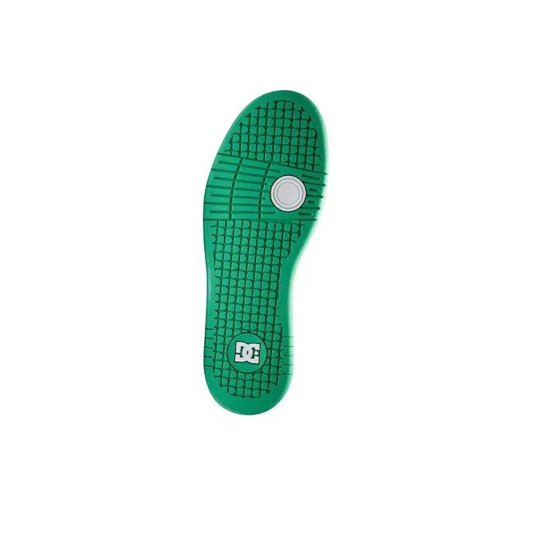 DC Shoes MANTECA 4 Anti Slip Wear Resistant Low Top Skateboard Shoes Unisex White Green-4