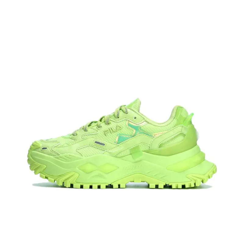 FILA FUSION BIANCO Hard Candy Height Increasing Wear Resistant Slip Resistant Low Top Casual Shoes Women's Green-0