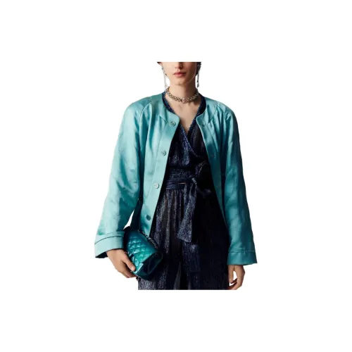 CHANEL Jackets Women's Turkish Blue