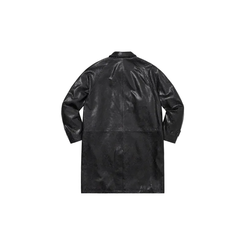 Supreme Leather Snake Trench Coat-5