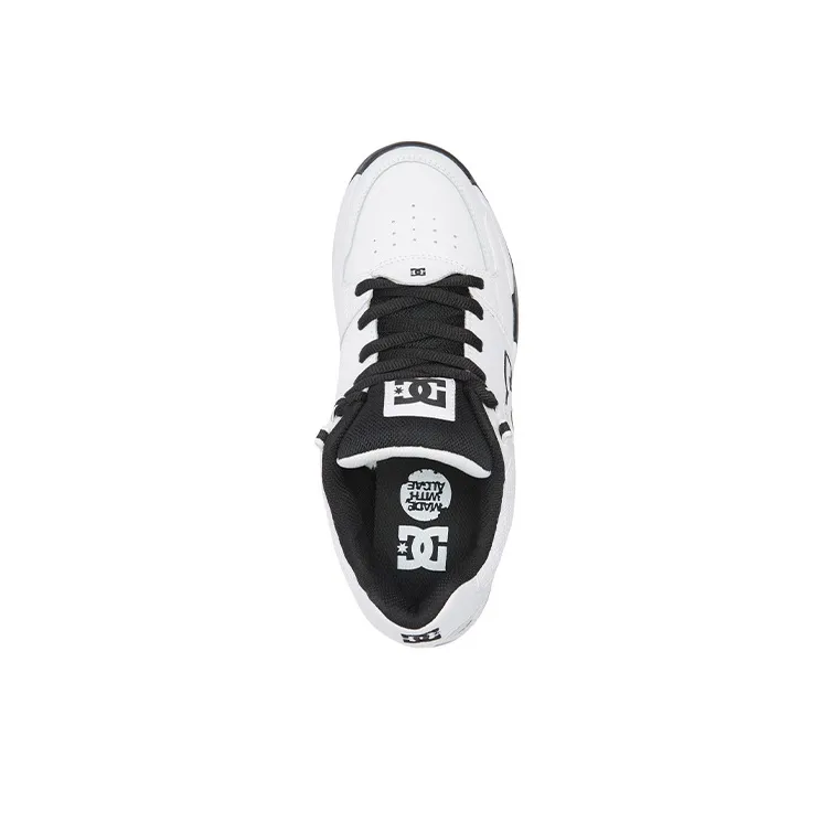 DC Shoes Versatile Anti Slip Wear Resistant Low Top Sports Casual Shoes Men's White-3