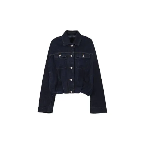 DRIES VAN NOTEN Denim Jackets Women's Dark Blue