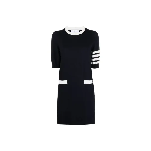 THOM BROWNE Short-Sleeved Dresses Women's Dark Blue