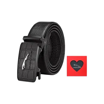 JAGUAR Business Pants With Automatic Buckle Cow Leather Belts Men's Width .5cm