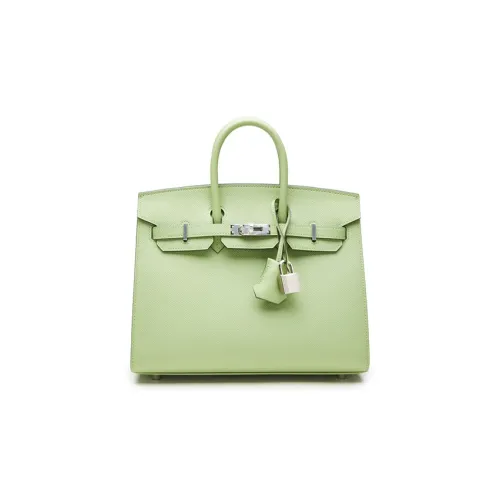 hermes brioni Cotton Epsom Leather Cotton Bag Handbags Women's 3I Vert Criquet Avocado Green