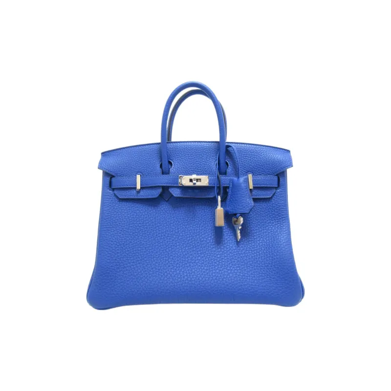 HERMES Birkin Togo Calfskin Birkin Bag Handbags 25 Women's O8 Bleu Royal Royal Blue-0
