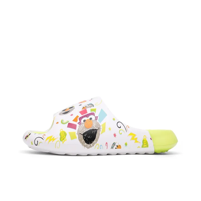 SESAME STREET EVA Cut Out Abrasion Resistant Slide Slippers Unisex Black-7