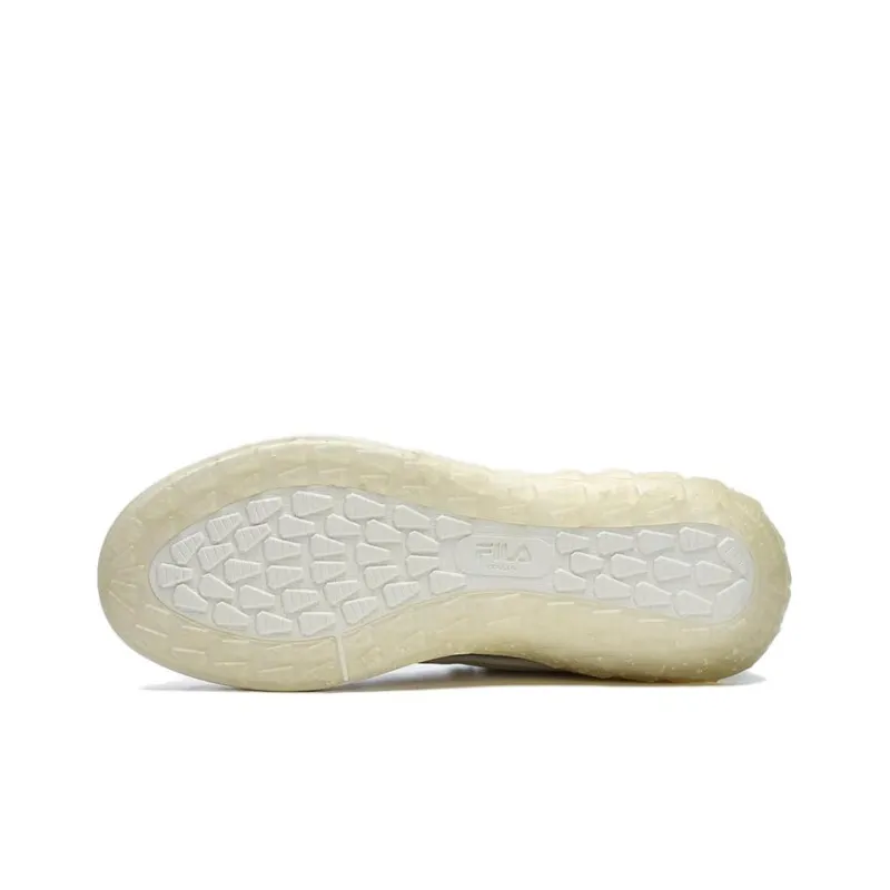 FILA MIXA Dragon Scales Slip Resistant Cushioning Low Top Skateboard Shoes Men's White Yellow-4