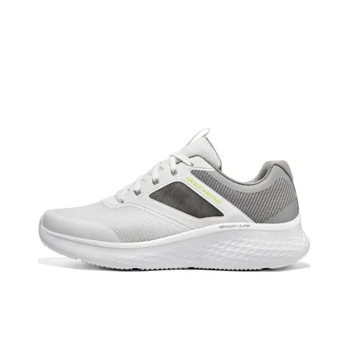 Skechers Skech Lite Pro Anti Slip Wear Resistant Low Top Casual Running Shoes Men's White Gray