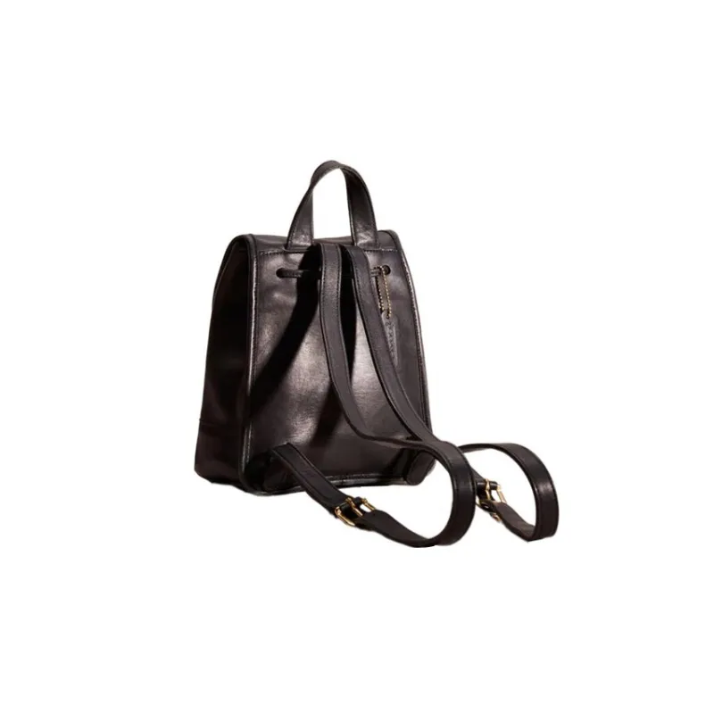 COACH Day Glove Tanned Leather Little Sun Backpack Medium Size Women's Black-2