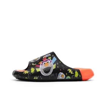 SESAME STREET EVA Cut Out Abrasion Resistant Slide Slippers Unisex Black