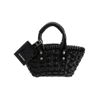 Balenciaga Sheepskin Basket Bag, Shoulder Bag, Crossbody Bag, Handbag Extra Small Women's Black