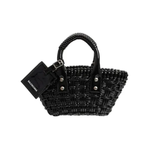 Balenciaga Sheepskin Basket Bag, Shoulder Bag, Crossbody Bag, Handbag Extra Small Women's Black