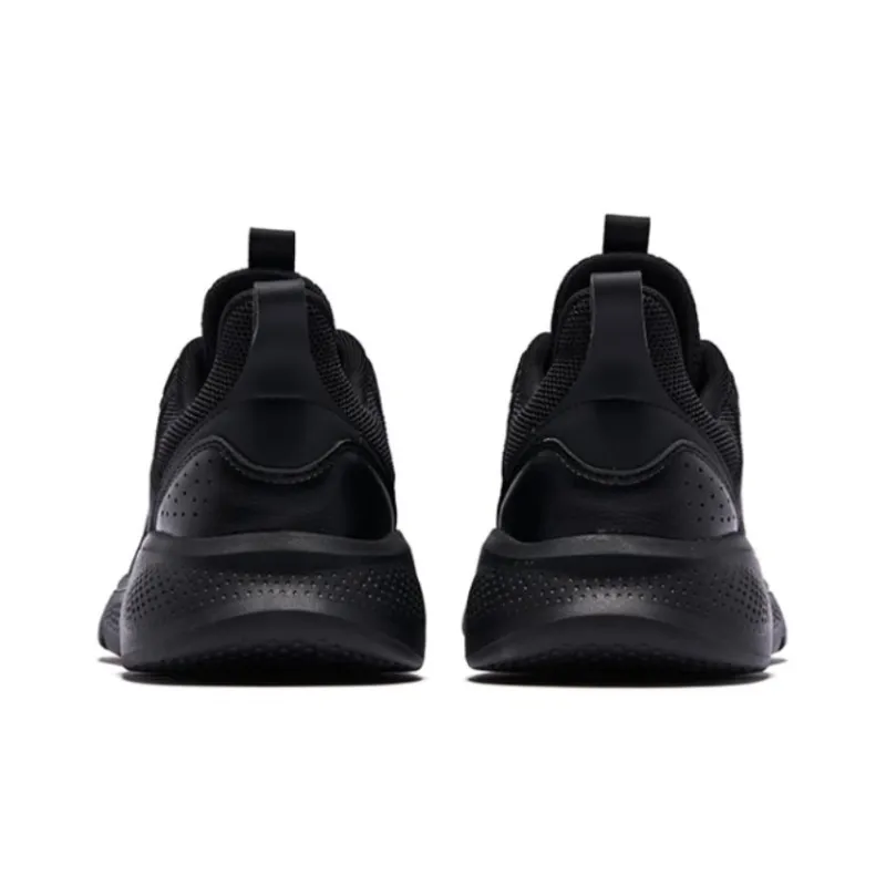 QIAODAN Slip Resistant, Abrasion Resistant, Breathable Low Top Running Shoes Men's Black Gold-5