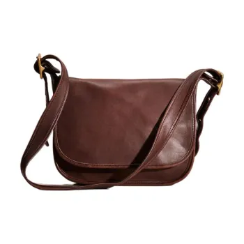 COACH Legacy Glove Tanning Handbag, Saddle Bag, Portable Crossbody Bag, Shoulder Bag Large Size Women's Redwood Brown