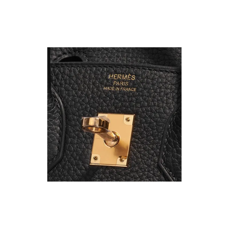 HERMES Birkin Togo Calfskin Birkin Bag Handbag 25 Women's Noir Black-7