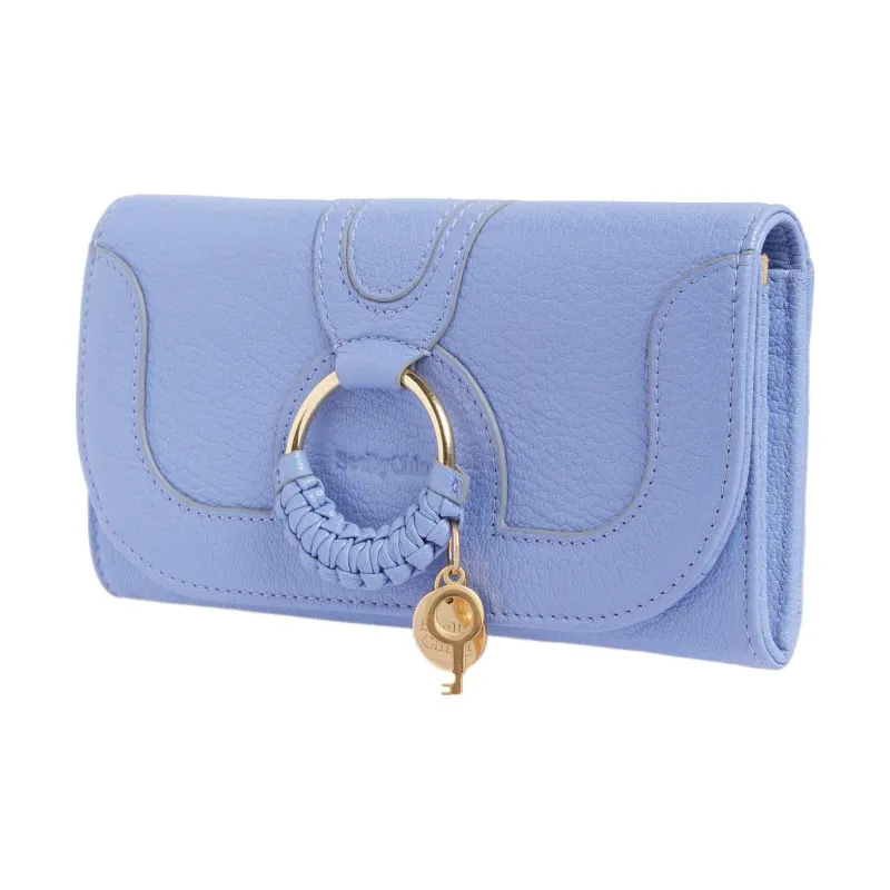 See By Chloe Hana Goatskin Long Card Holder Wallet Women's Blue-2