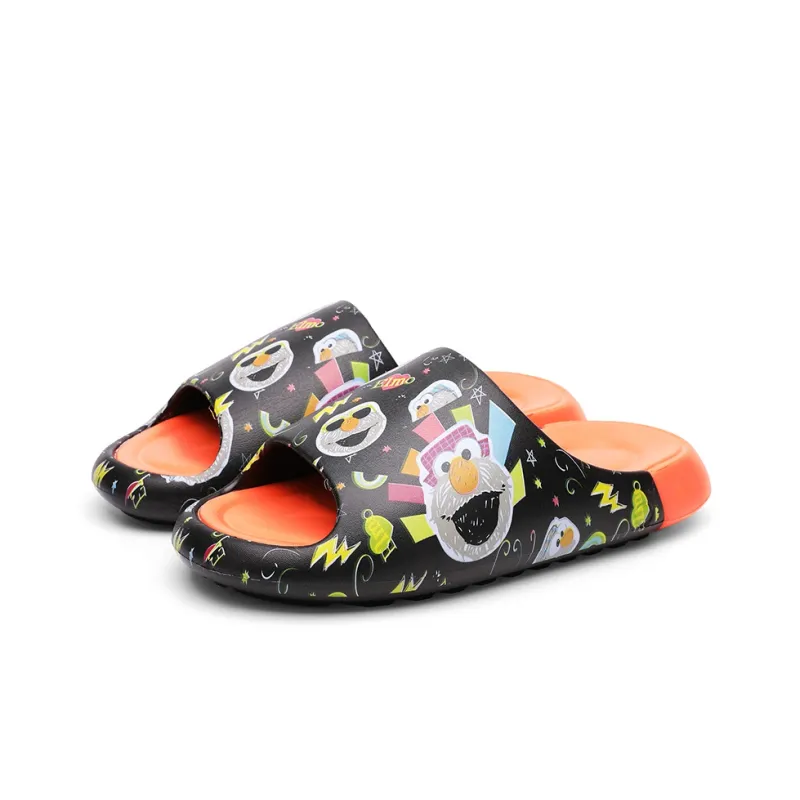 SESAME STREET EVA Cut Out Abrasion Resistant Slide Slippers Unisex Black-2